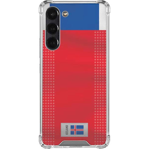 Iceland Soccer Flag Galaxy S24 FE Clear Case